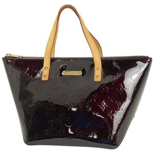 Louis Vuitton Bellevue Handbag Vernis Patent Amarante Purple